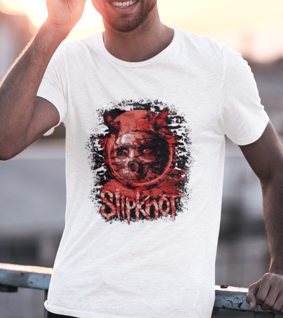Slipknot Heller Air Capsule 001 Distorted Devil Mask T-Shirt