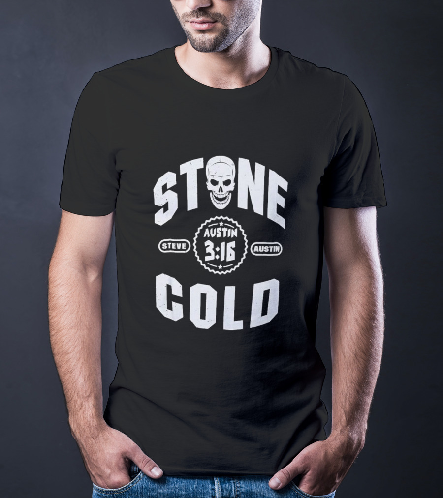 Stone Cold Steve Austin 3-16 Skull WWE Wrestling T-Shirt