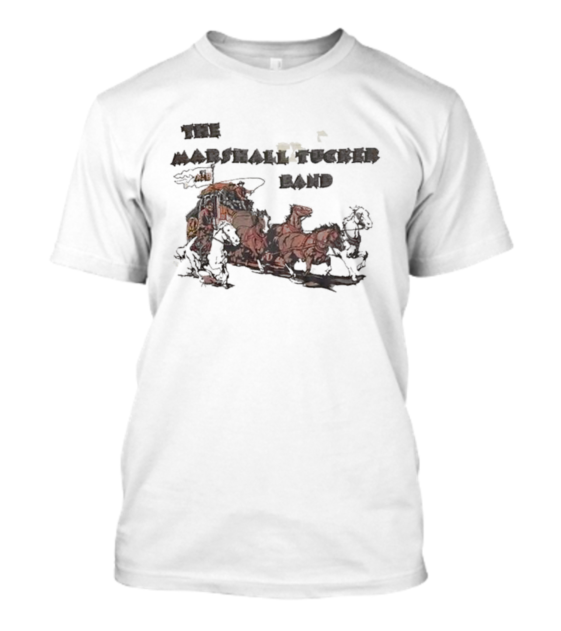 The Marshall Tucker Band Stagecoach Western Scene T-Shirt
