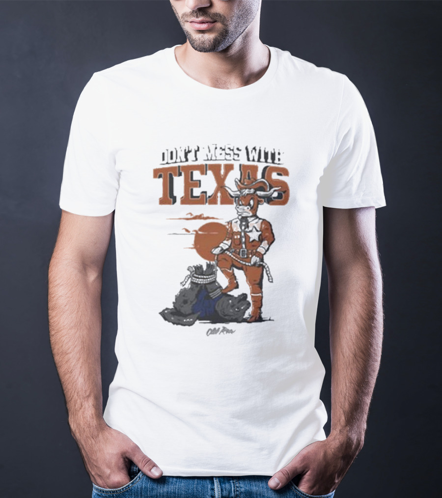 Don’t Mess With Texas Football Cowboy Stomping An Opponent T-Shirt