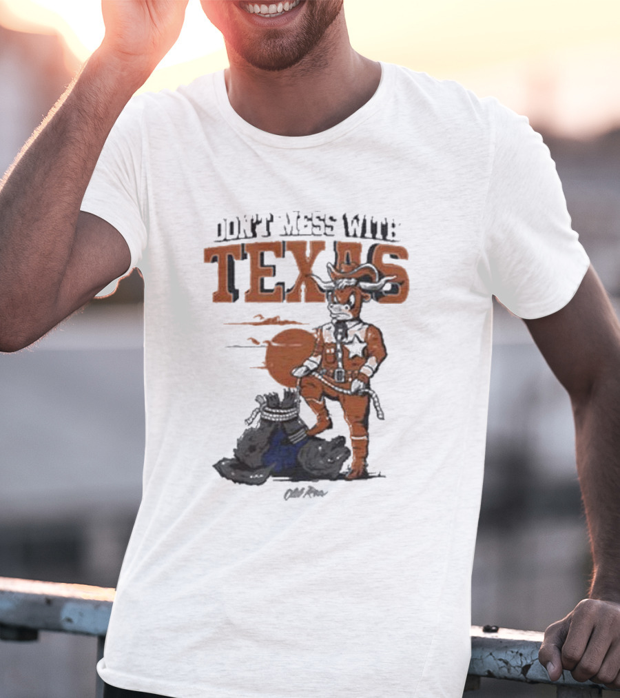 Don’t Mess With Texas Football Cowboy Stomping An Opponent T-Shirt