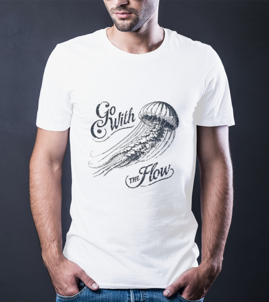 Go With The Flow Silent Pancake Jellyfish T-Shirt