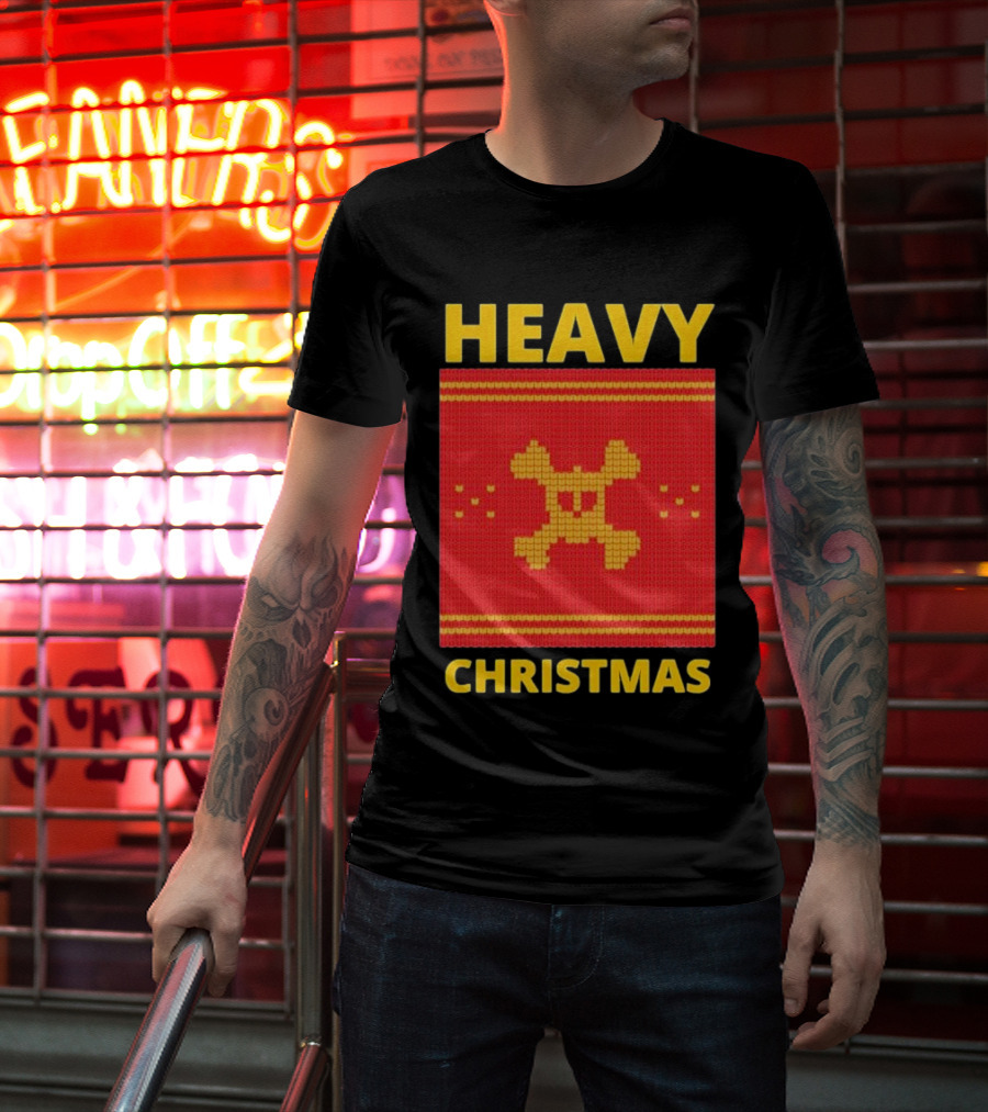 Heavy Metal Christmas Sweater Skull Design For Christmas Musical T-Shirt