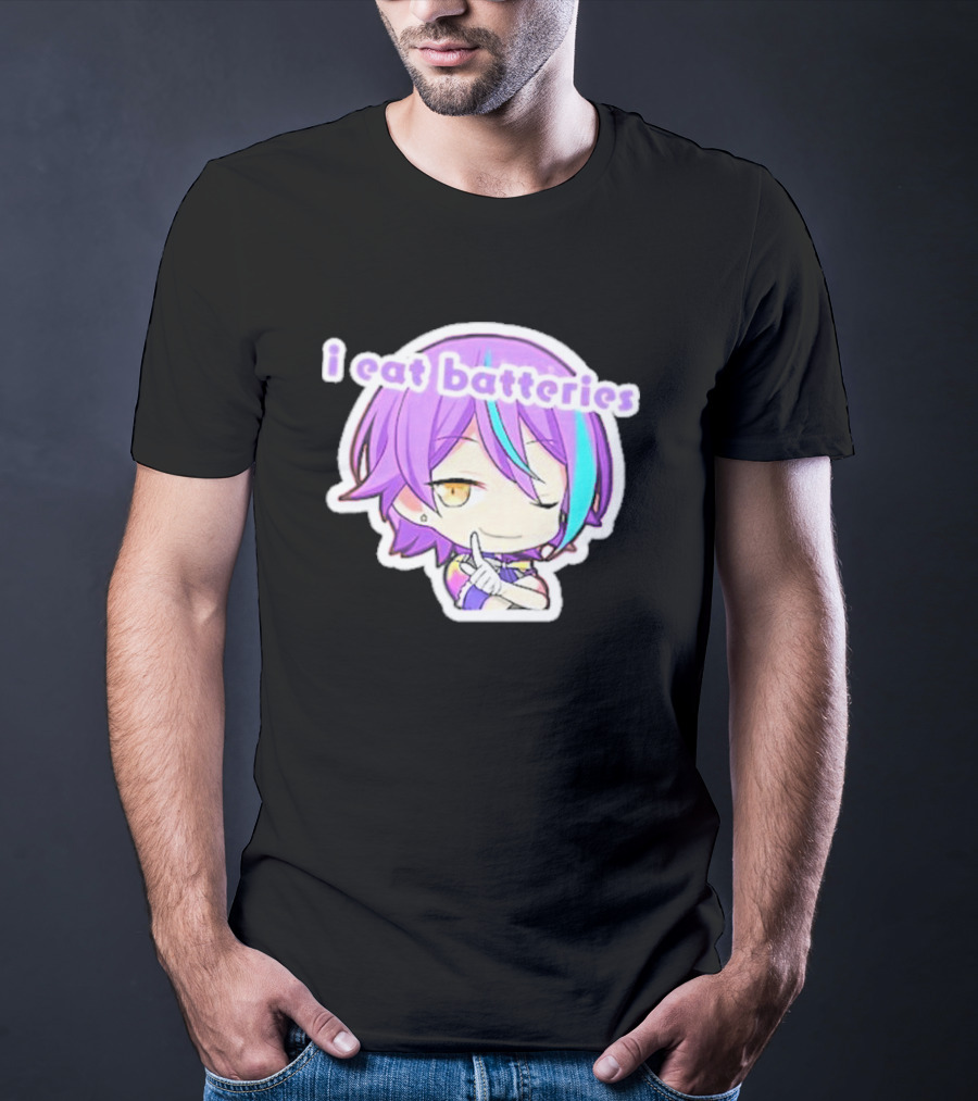 Rui Kamishiro I Eat Batteries Project Sekai Chibi Character T-Shirt