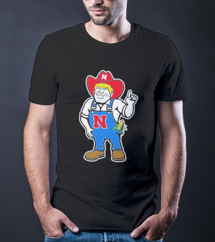 Coach Rhule Nebraska Herbie Husker Corn Mascot T-Shirt