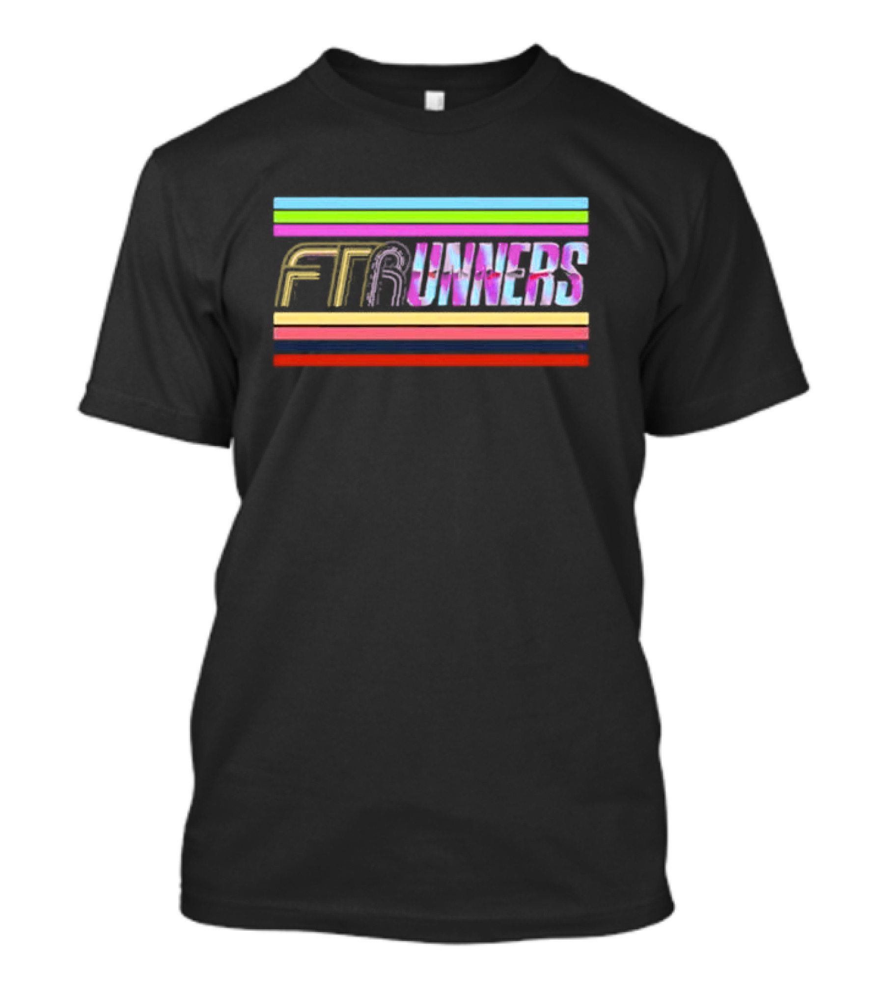 FTR And The Runners Retro Colorful Stripes T-Shirt