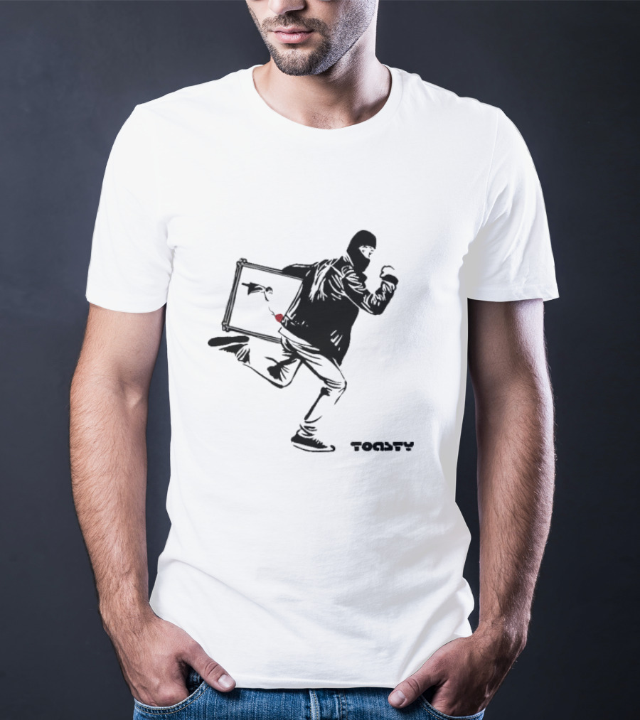 HappyToast Stolen Banksy Toasty Banksy Heist T-Shirt