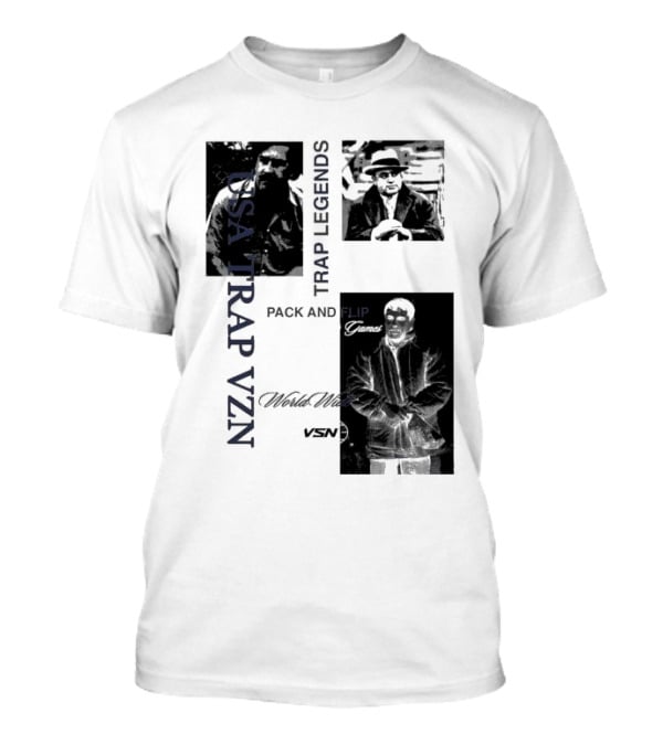 USA Trap VZN Trap Legends Pack And Flip Games World Wide VSN T-Shirt