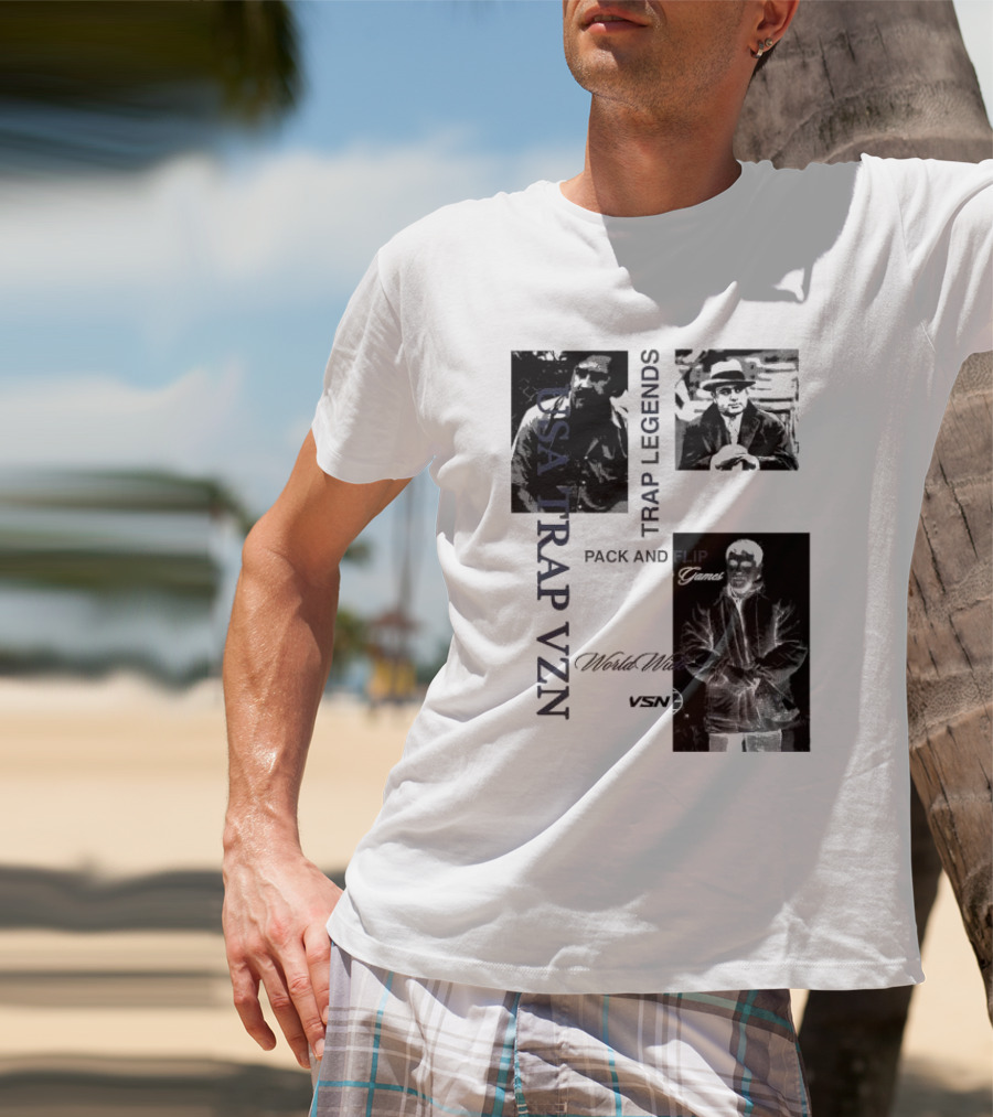 USA Trap VZN Trap Legends Pack And Flip Games World Wide VSN T-Shirt