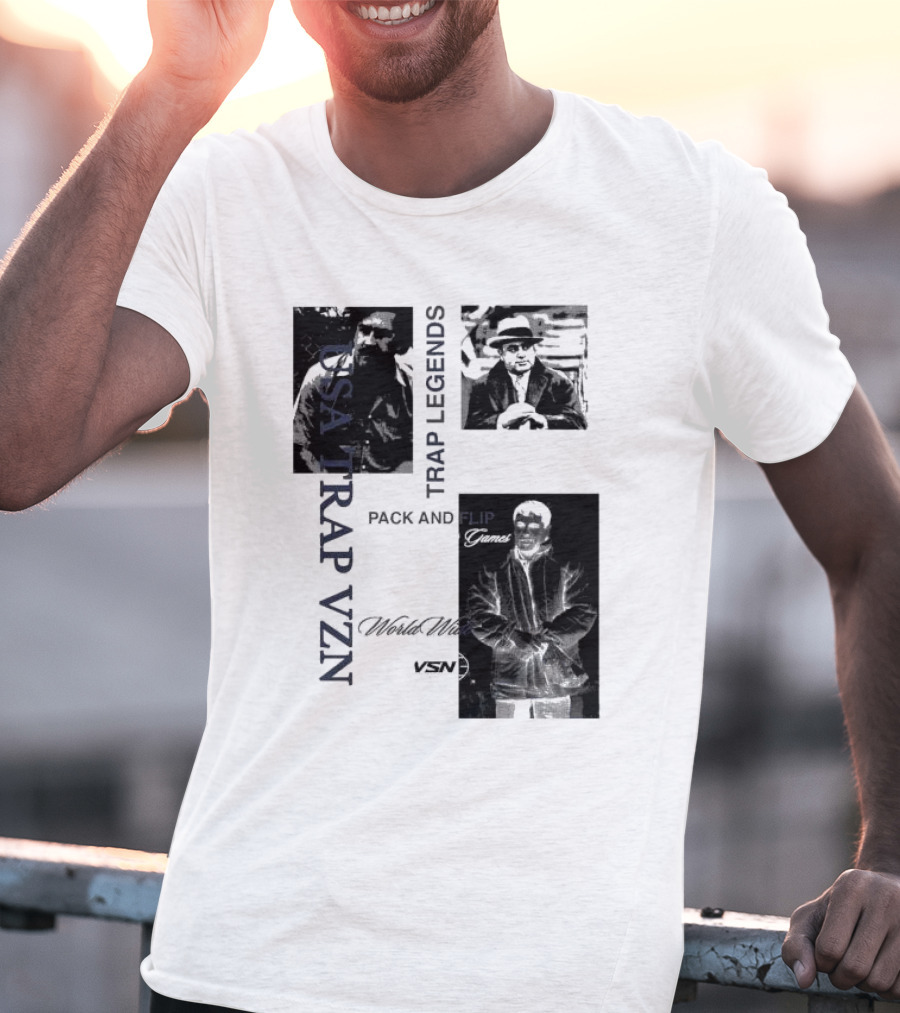 USA Trap VZN Trap Legends Pack And Flip Games World Wide VSN T-Shirt