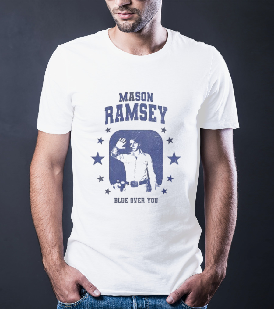 Mason Ramsey Blue Over You Stars Retro Cowboy T-Shirt