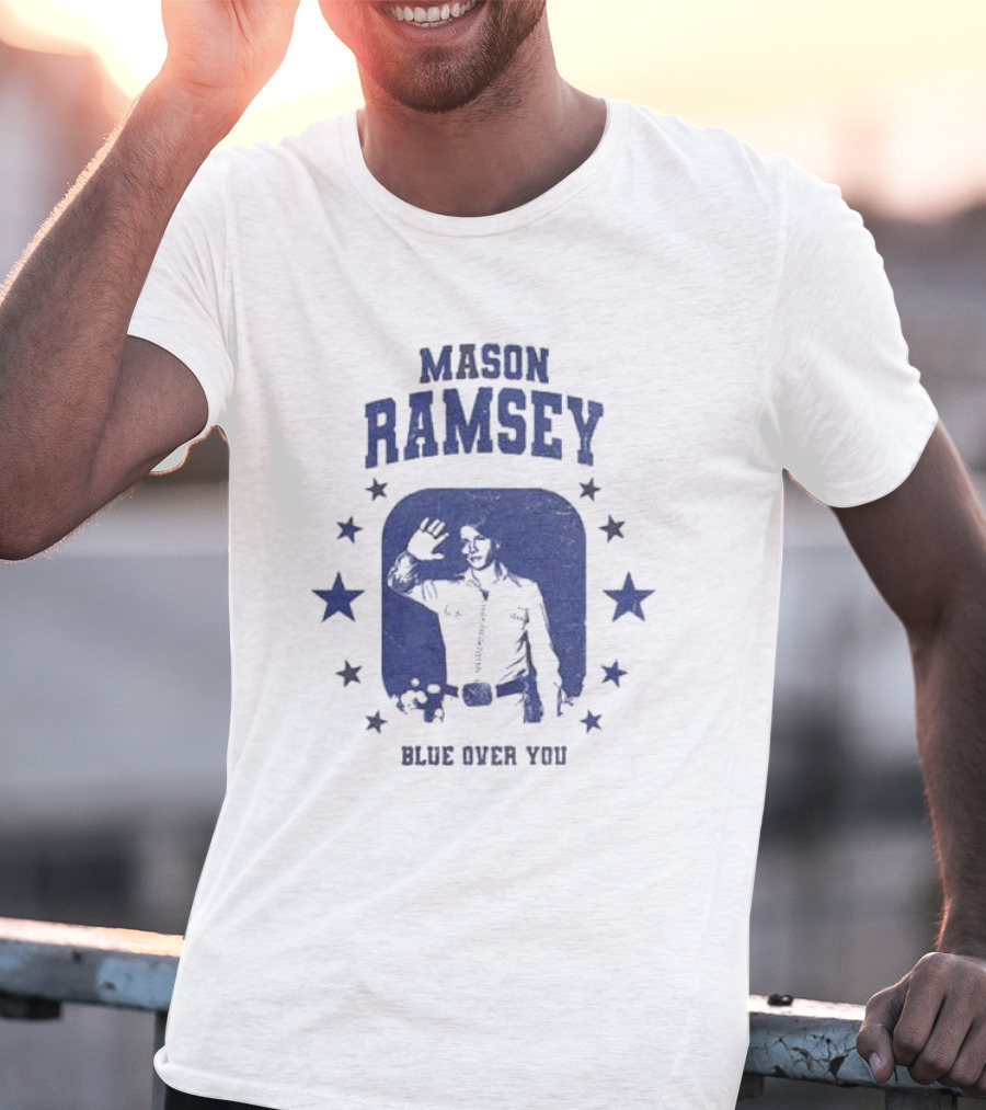 Mason Ramsey Blue Over You Stars Retro Cowboy T-Shirt