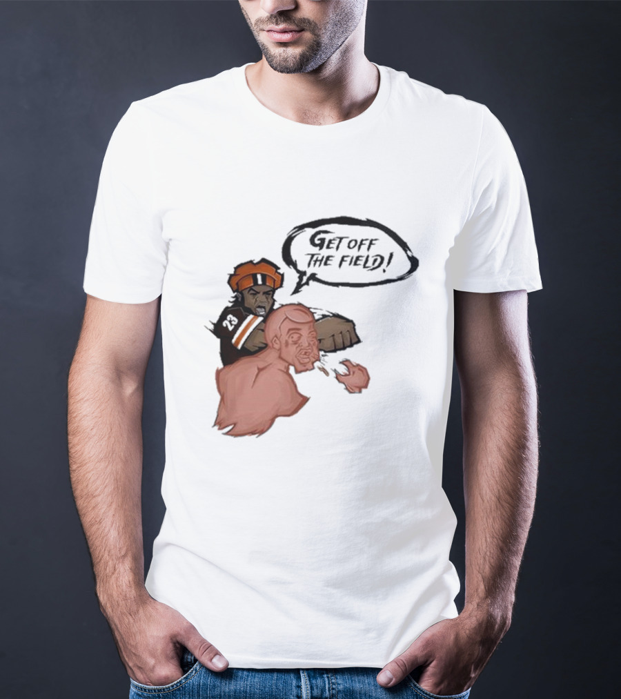 Get Off The Field Dawg Pound Player Punching Opponent T-Shirt