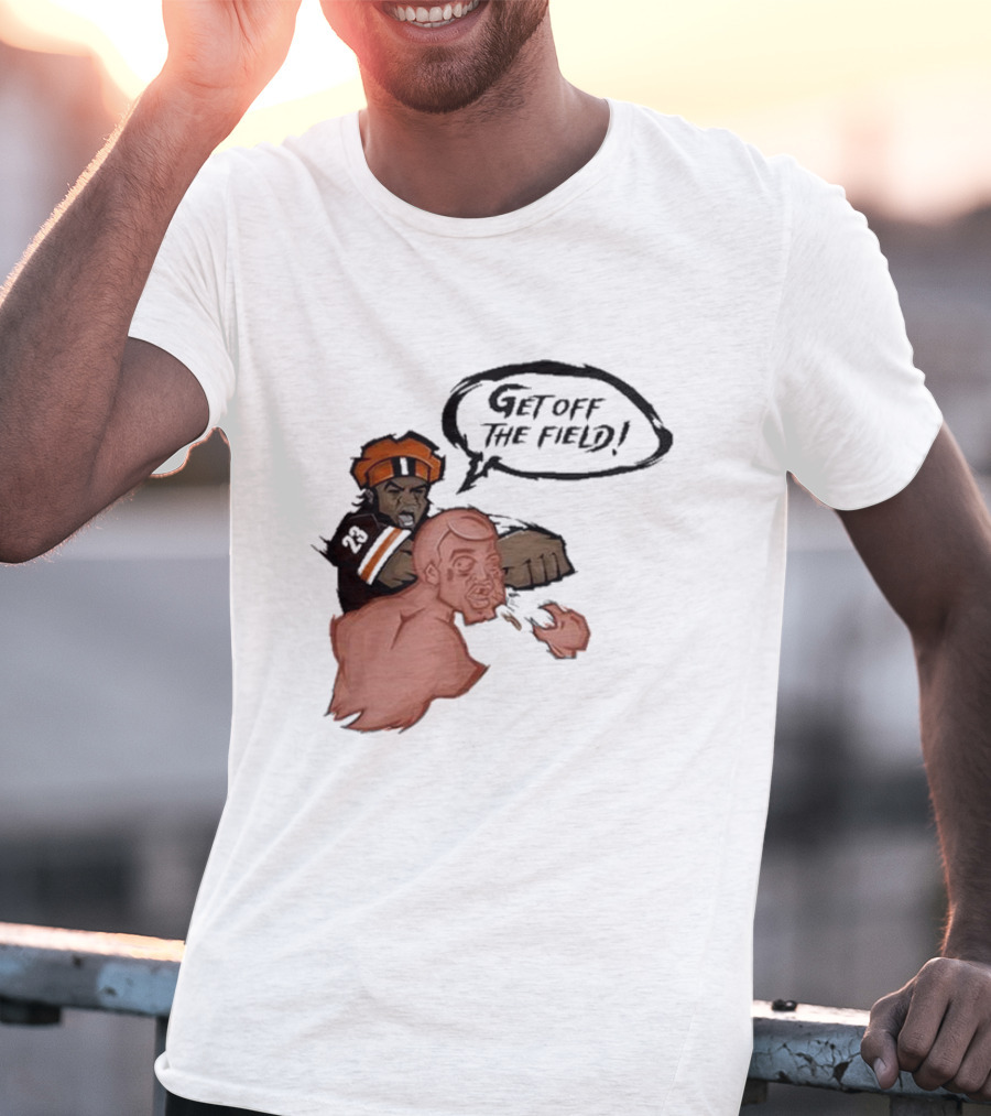 Get Off The Field Dawg Pound Player Punching Opponent T-Shirt