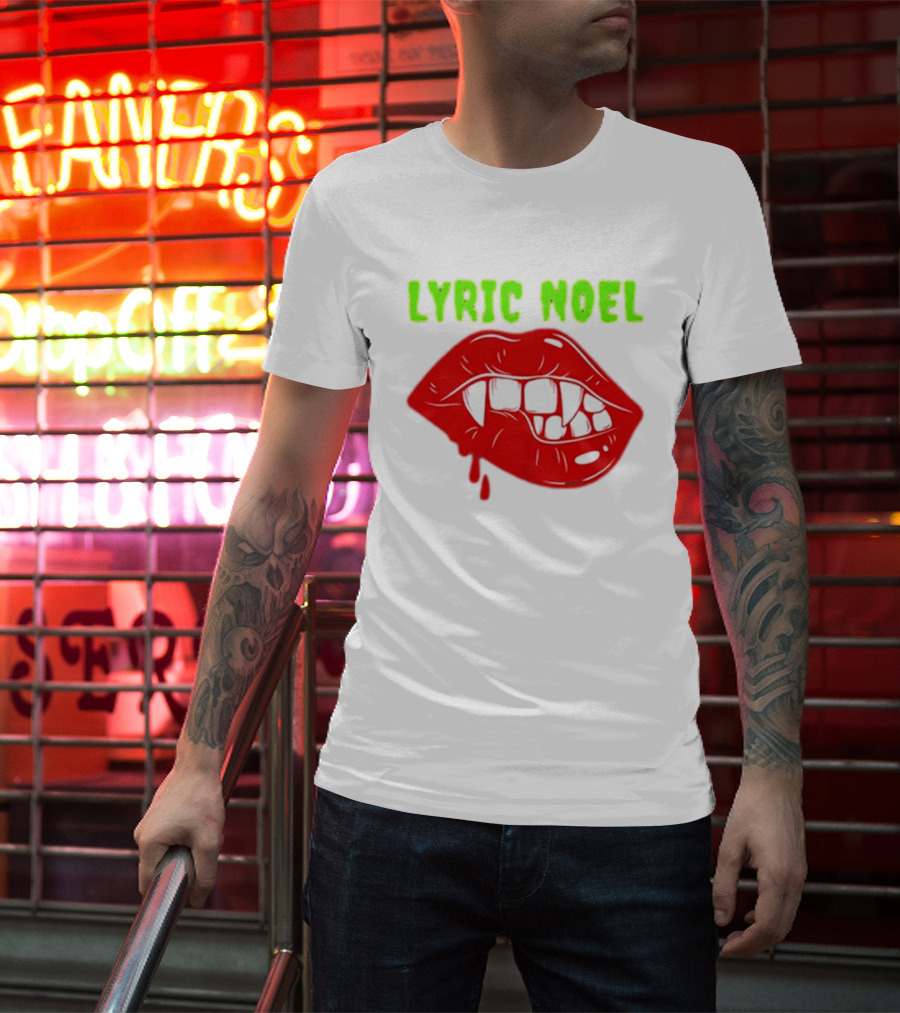 Lyric Noel Cry Little Sister Vampire Fangs Dripping Blood T-Shirt