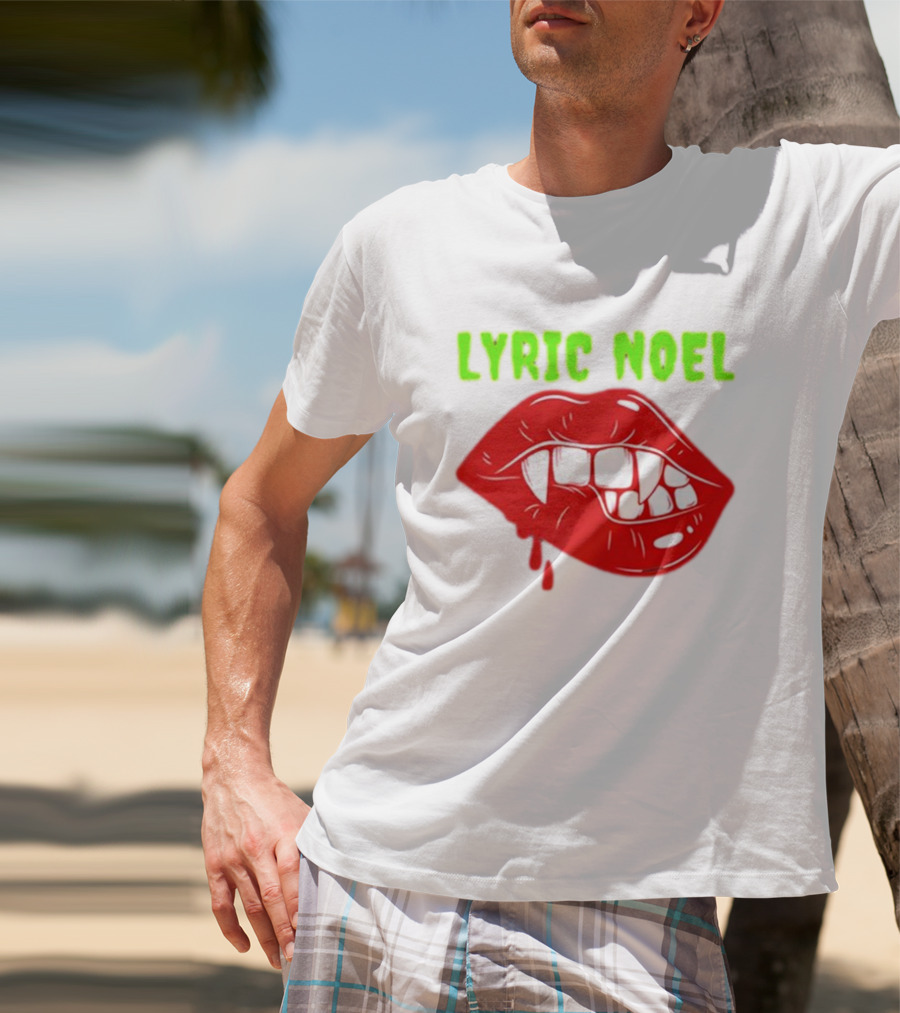 Lyric Noel Cry Little Sister Vampire Fangs Dripping Blood T-Shirt