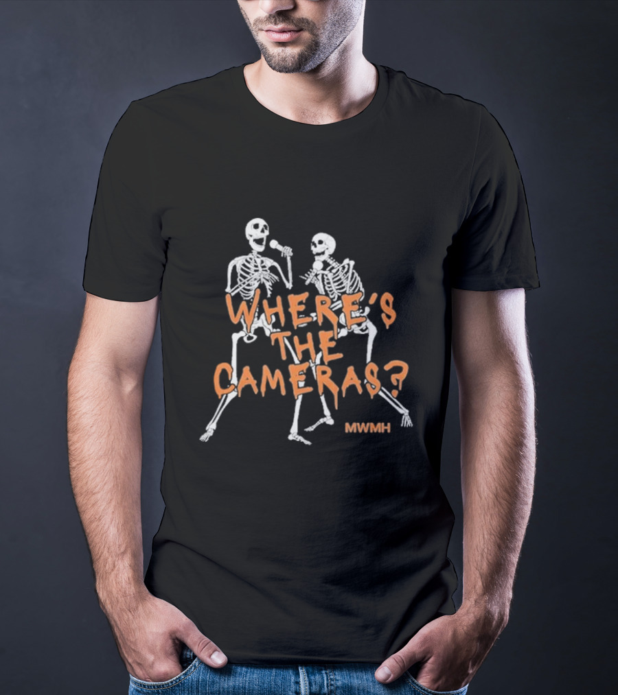 MWMH Where’s The Cameras Skeletons With Microphones T-Shirt