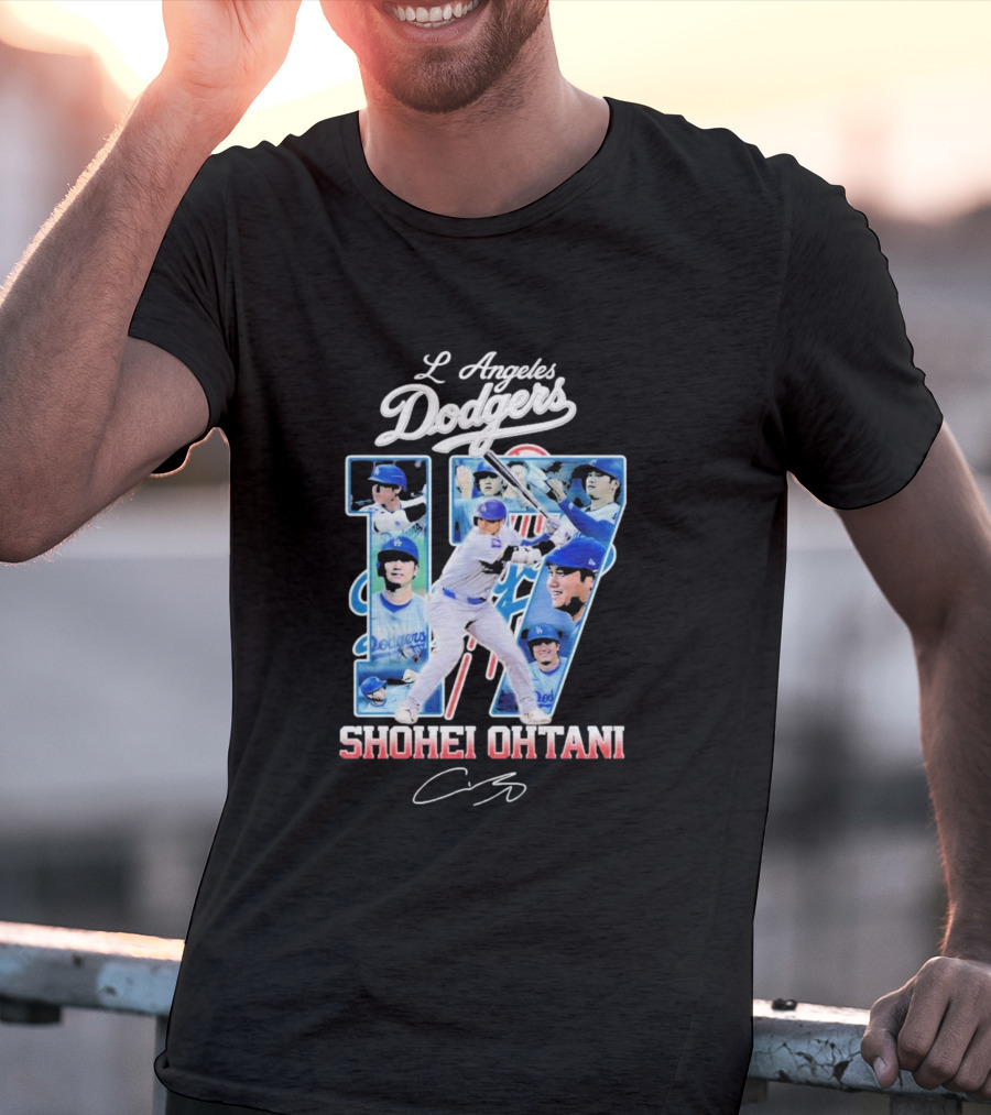 Los Angeles Dodgers Shohei Ohtani Number 17 Dodgers Baseball Star T-Shirt
