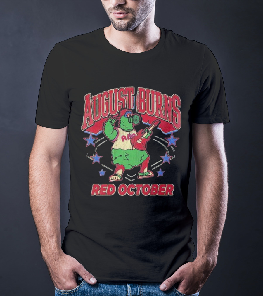 August Burns Red October Mascot Playing Guitar Stars T-Shirt