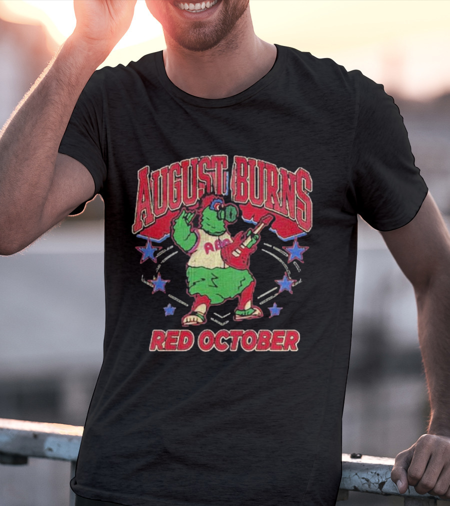 August Burns Red October Mascot Playing Guitar Stars T-Shirt