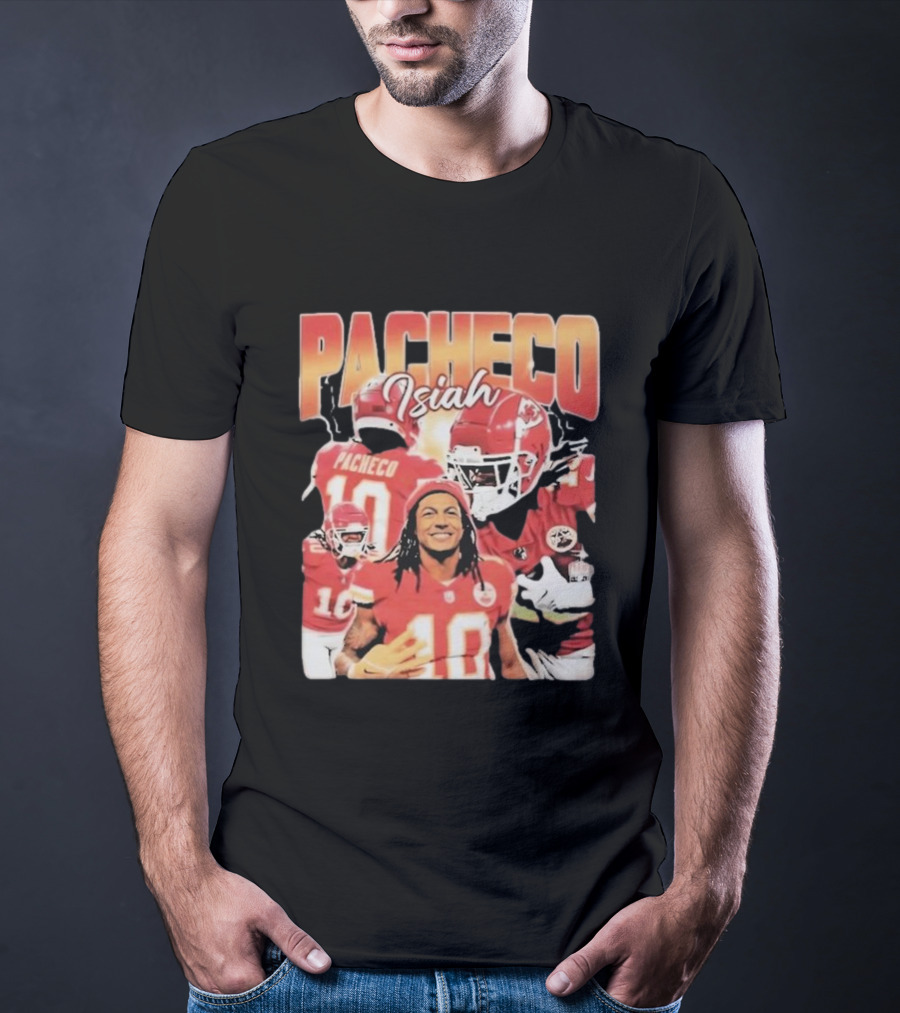Pacheco Isiah Number 10 Red Football Jersey T-Shirt