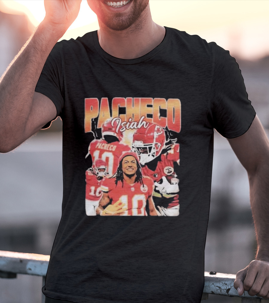 Pacheco Isiah Number 10 Red Football Jersey T-Shirt