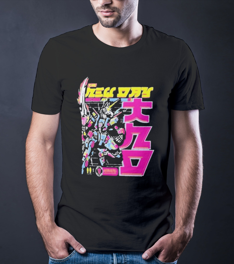 New Day Xaiver Woods Cyber Bunny Robot In Mecha T-Shirt
