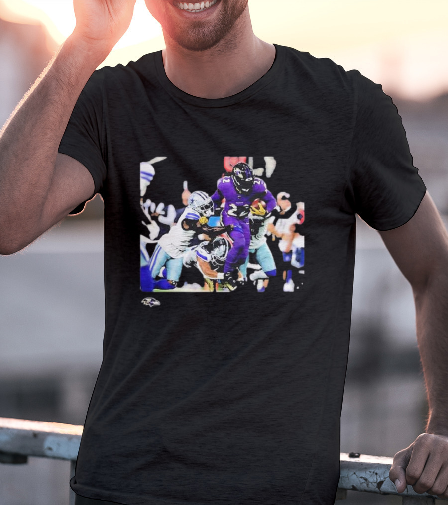 Derrick Henry Baltimore Ravens NFL Week 3 Action Play T-Shirt