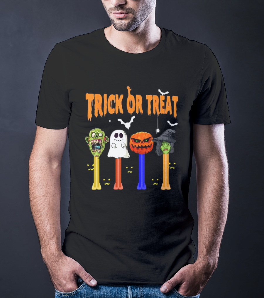 Trick Or Treat Zombie Ghost Pumpkin Witch Dispensers T-Shirt