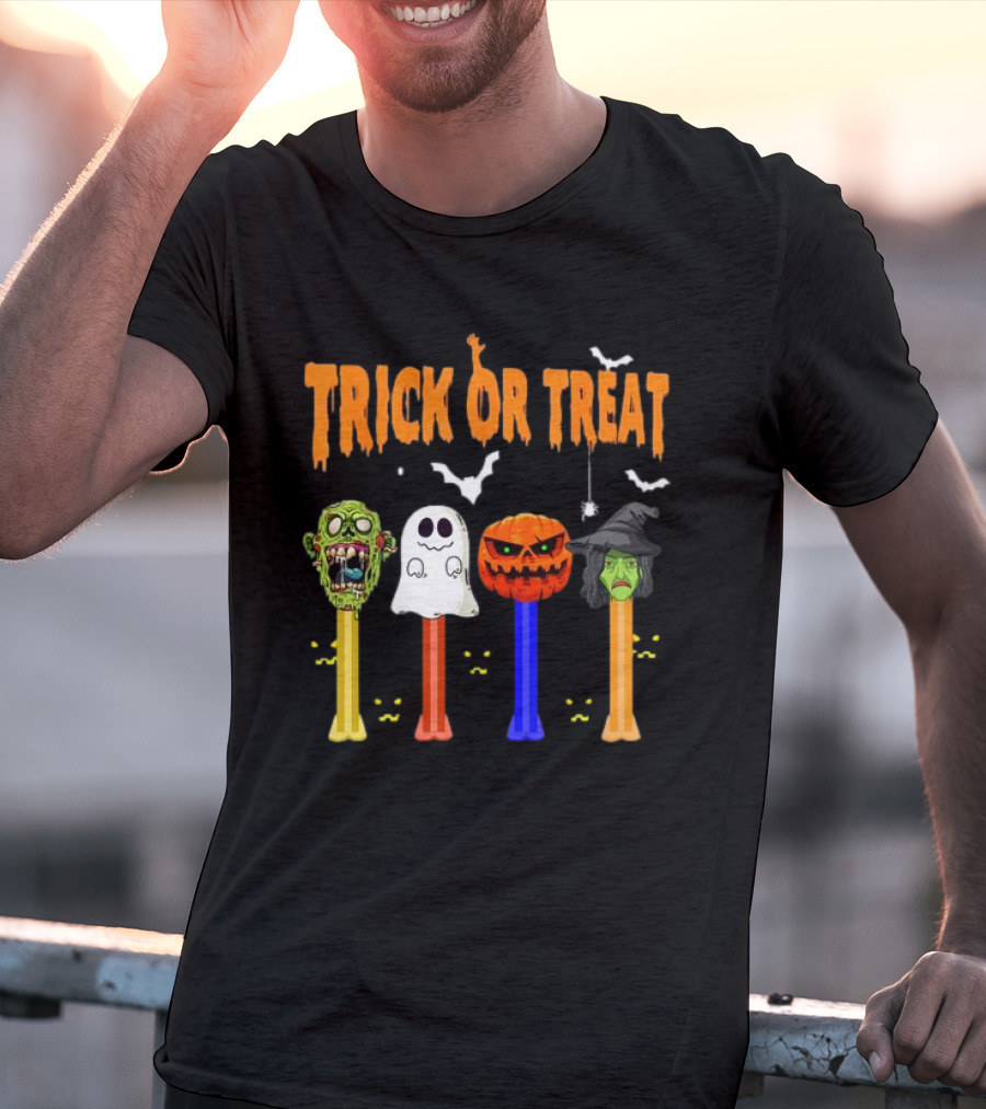 Trick Or Treat Zombie Ghost Pumpkin Witch Dispensers T-Shirt