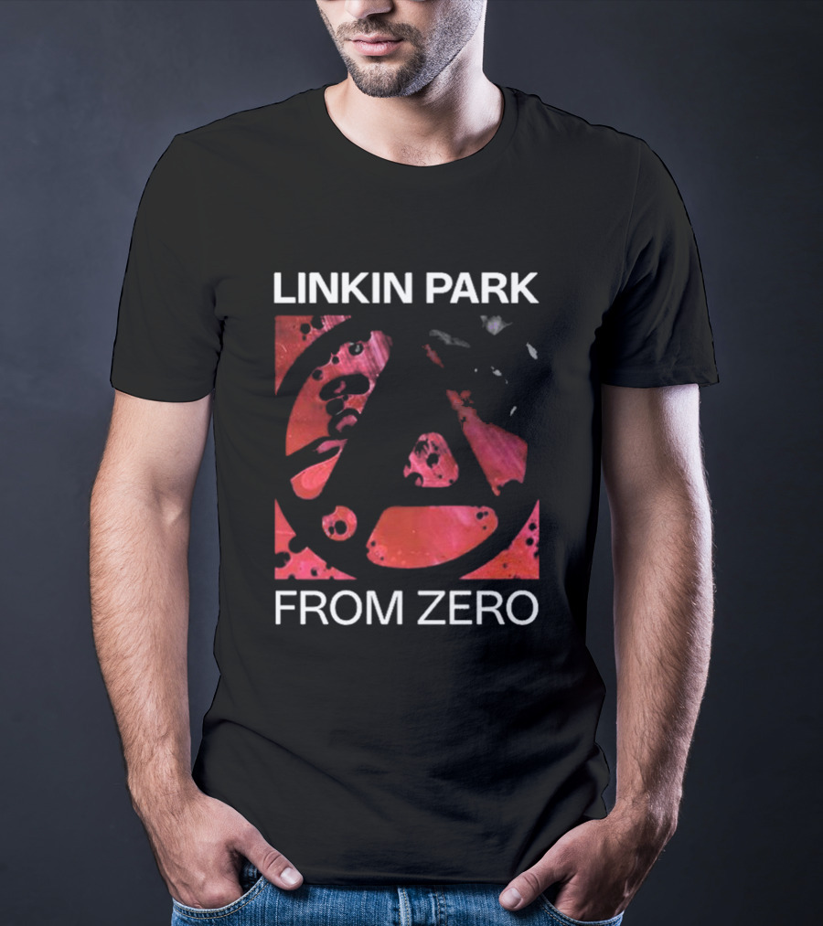 Linkin Park From Zero Texture Black Concert Red LP T-Shirt