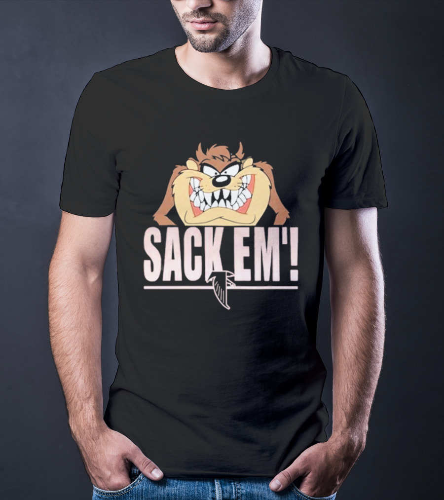 Looney Tunes Taz Sack Em Atlanta Falcons T-Shirt