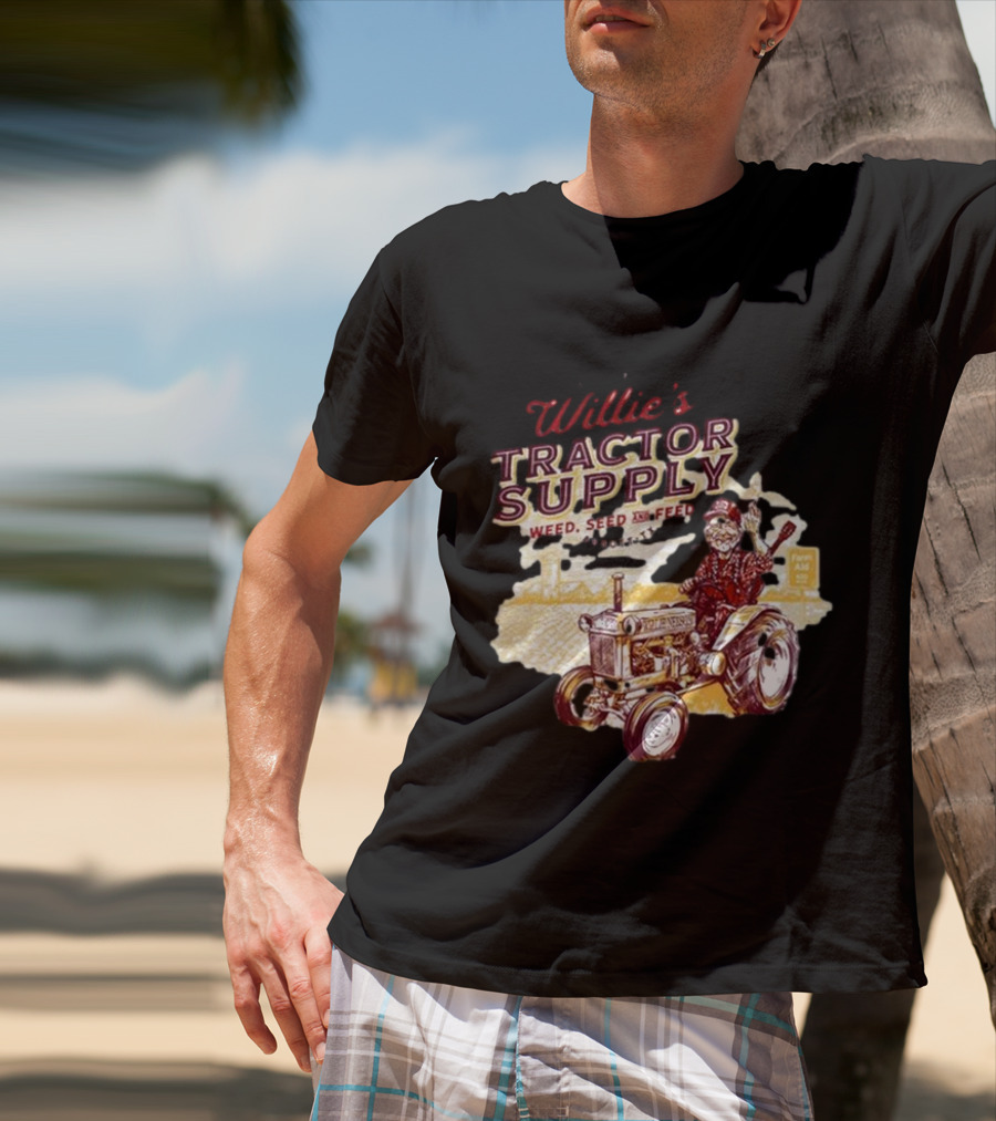 Willie Nelson Willie's Tractor Supply Weed Seed Feed Farm Aid T-Shirt