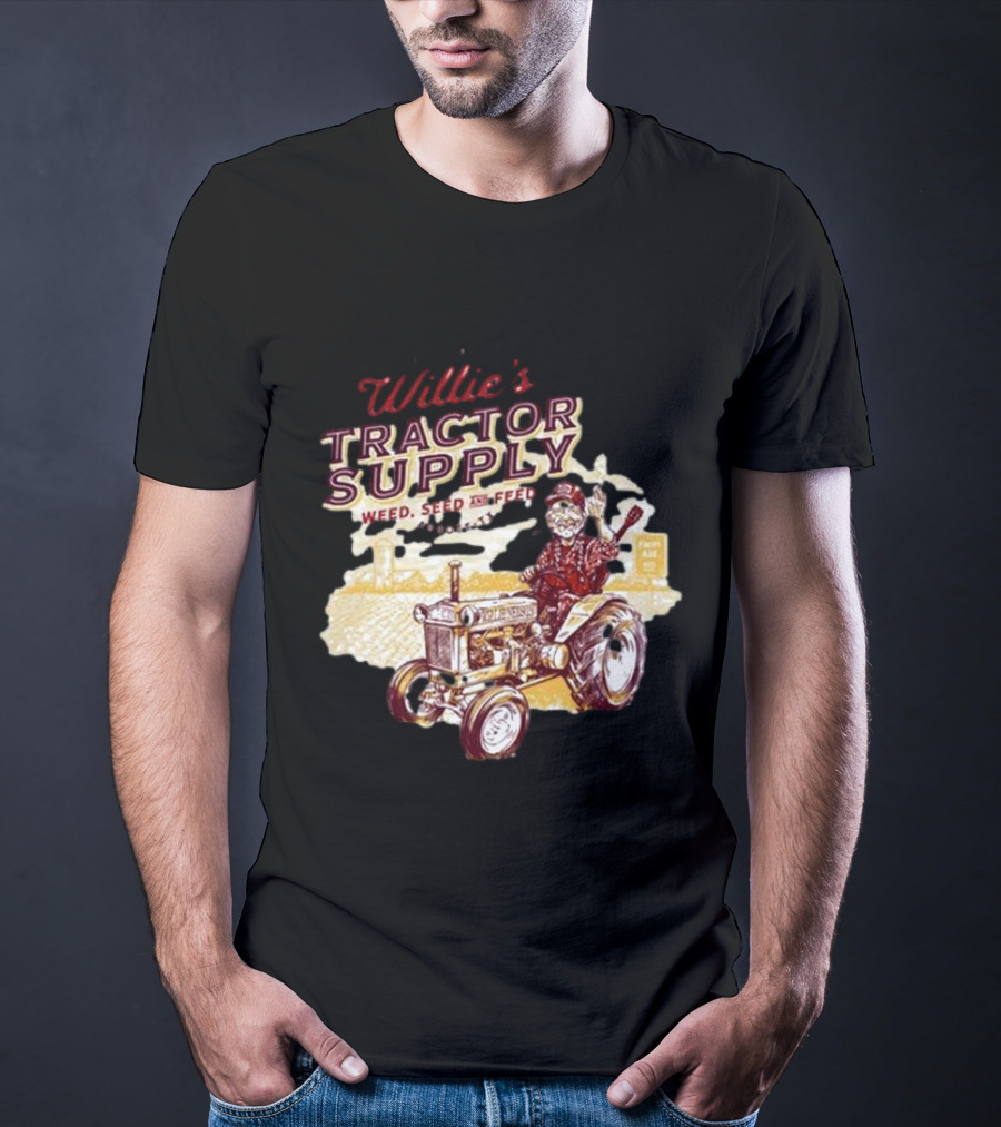 Willie Nelson Willie's Tractor Supply Weed Seed Feed Farm Aid T-Shirt