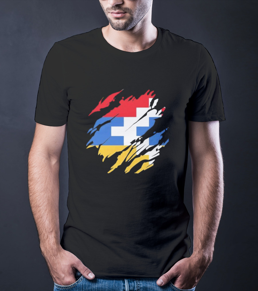 Nagorno-Karabakh Flag Ripped T-Shirt