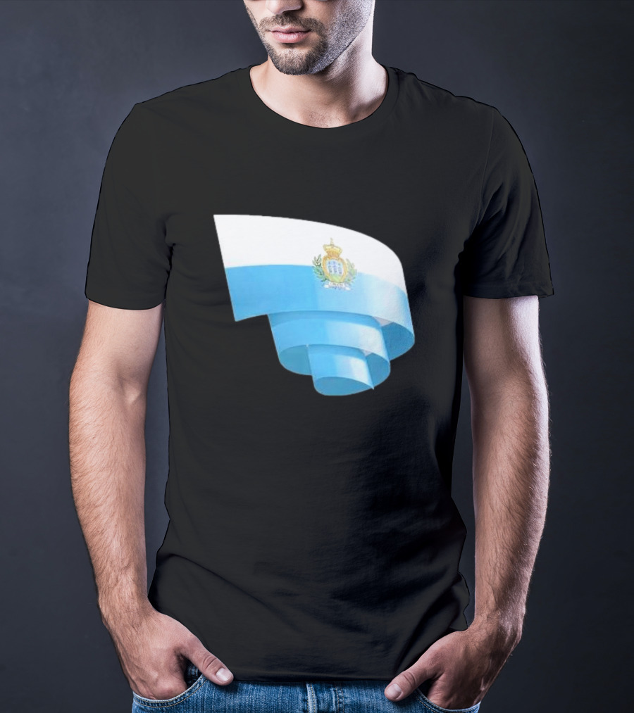 Krause San Marino Flag Sammarinese Day Football Emblem T-Shirt