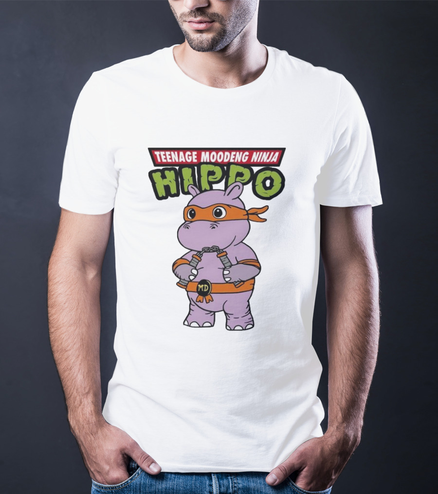 Teenage Moodeng Ninja Hippo T-Shirt