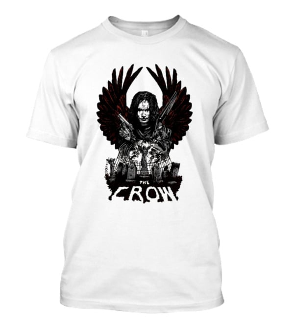 The Crow Fright Rags The Soul Can't Rest Retro Cemetery Wings T-Shirt
