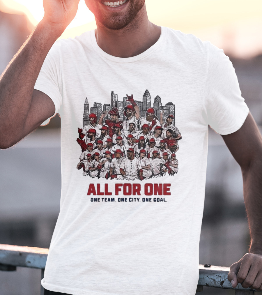 Phillies All For One Team City Goal Baseball Unity T-Shirt