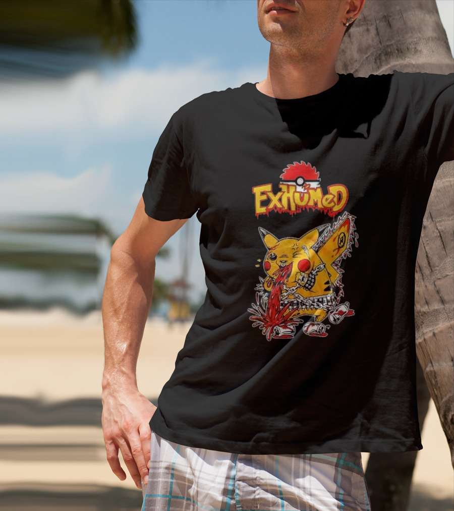 Exhumed Pukemon Darker Corners Parody Pokémon Mashup T-Shirt