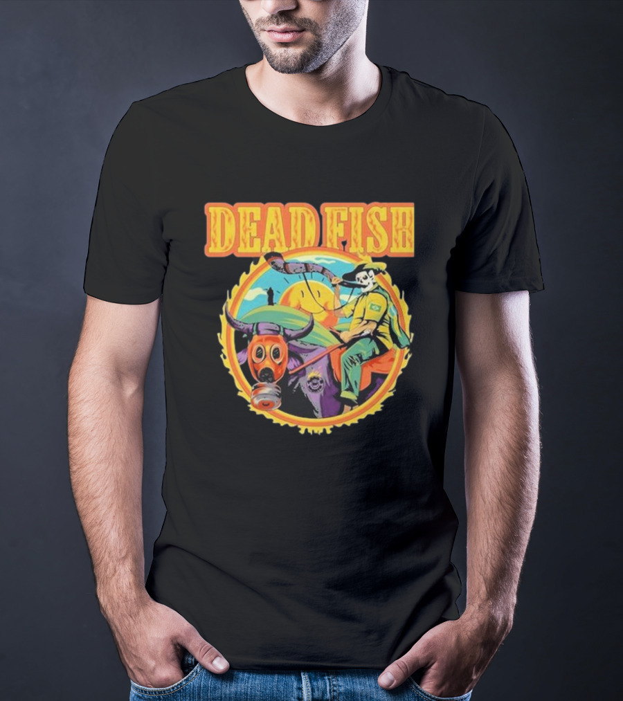 Dead Fish Band Agro Is Death Riding Bull T-Shirt