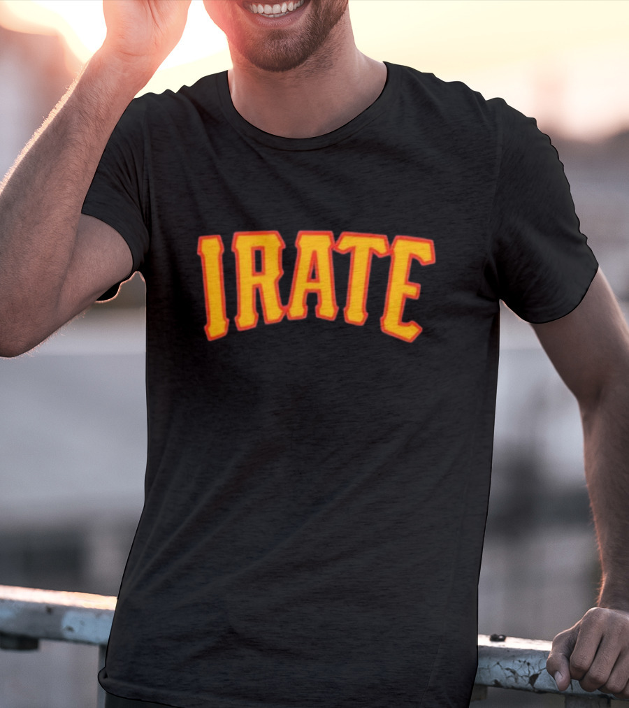 Irate Pgh Irate Retro Bold Text Arch T-Shirt