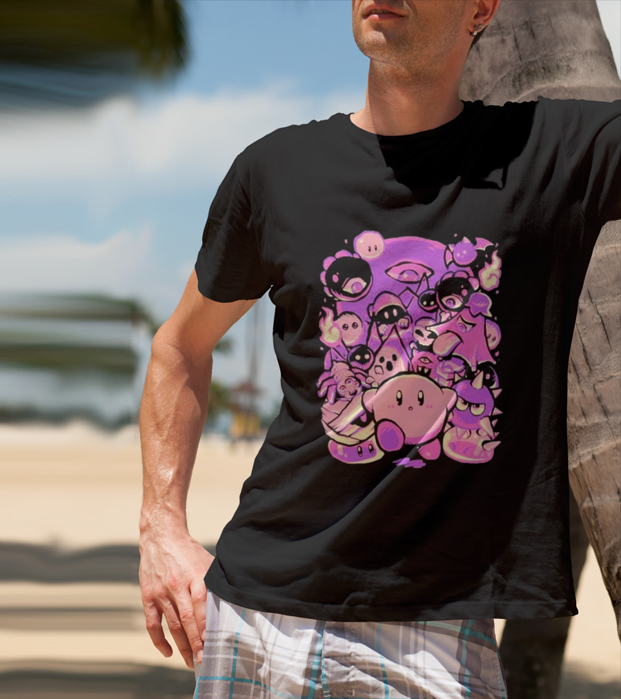 Nightmare Land Kirby And Enemies Pixeleyebat T-Shirt