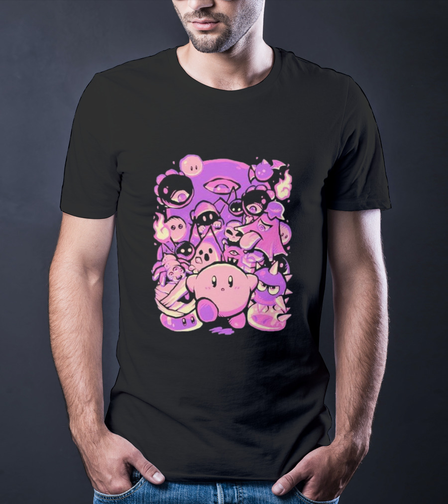 Nightmare Land Kirby And Enemies Pixeleyebat T-Shirt