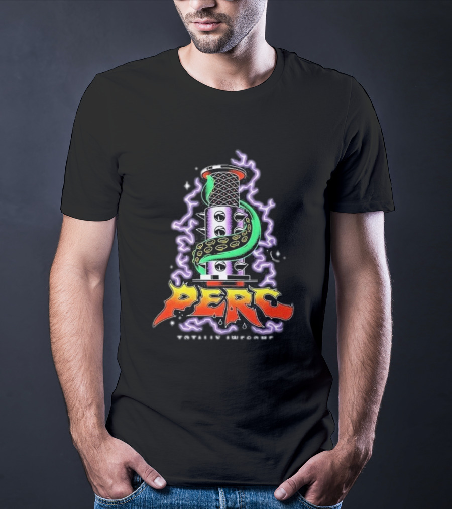 Perc Totally Awesome Coffee Neon Electric Coil T-Shirt