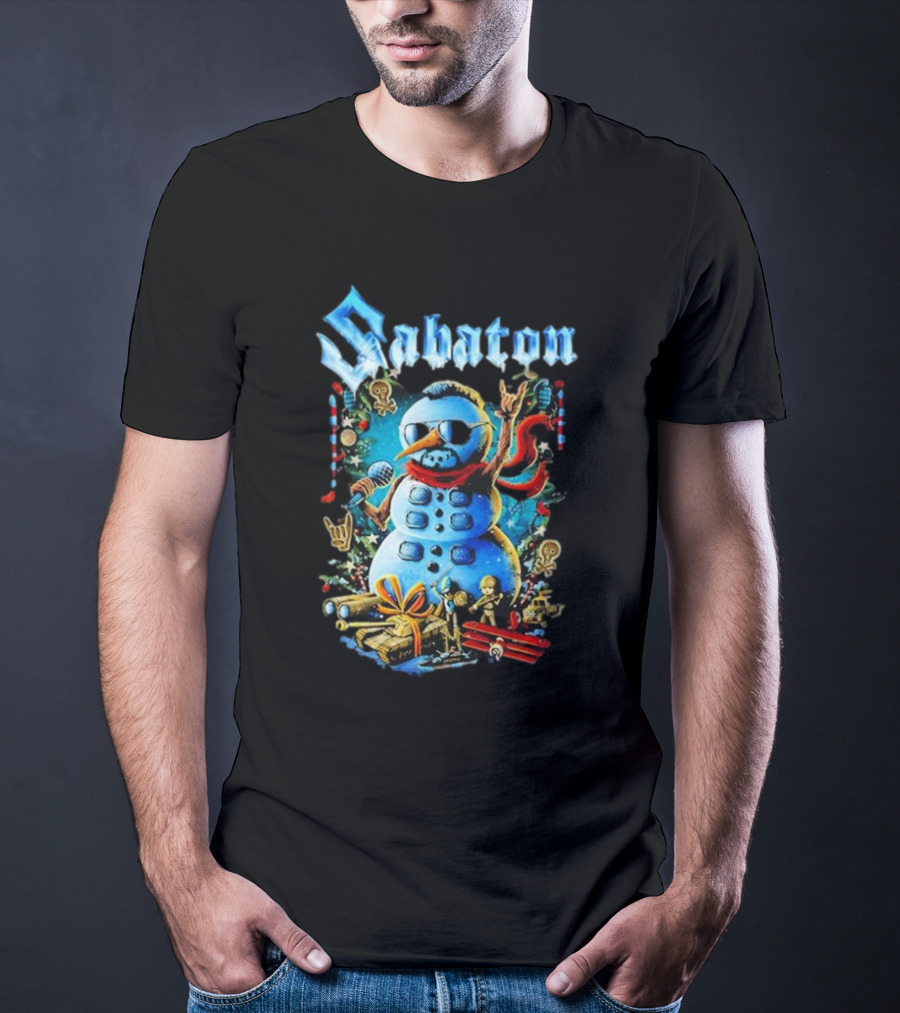 Sabaton Snowman Rock Xmas Party T-Shirt