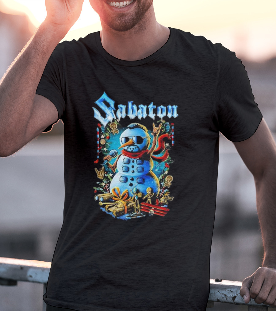 Sabaton Snowman Rock Xmas Party T-Shirt
