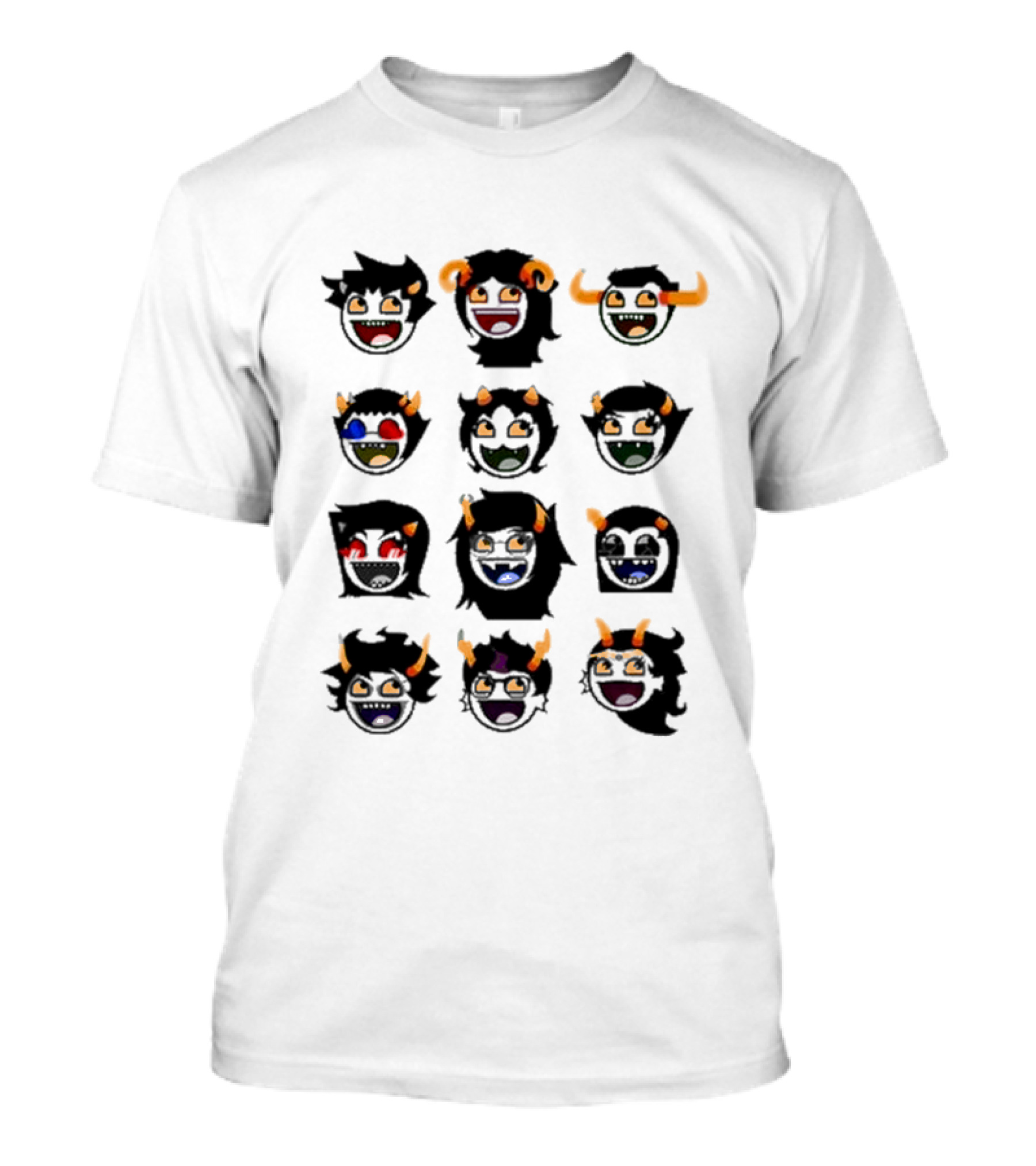 Homestuck Troll Smiley Faces Collection T-Shirt