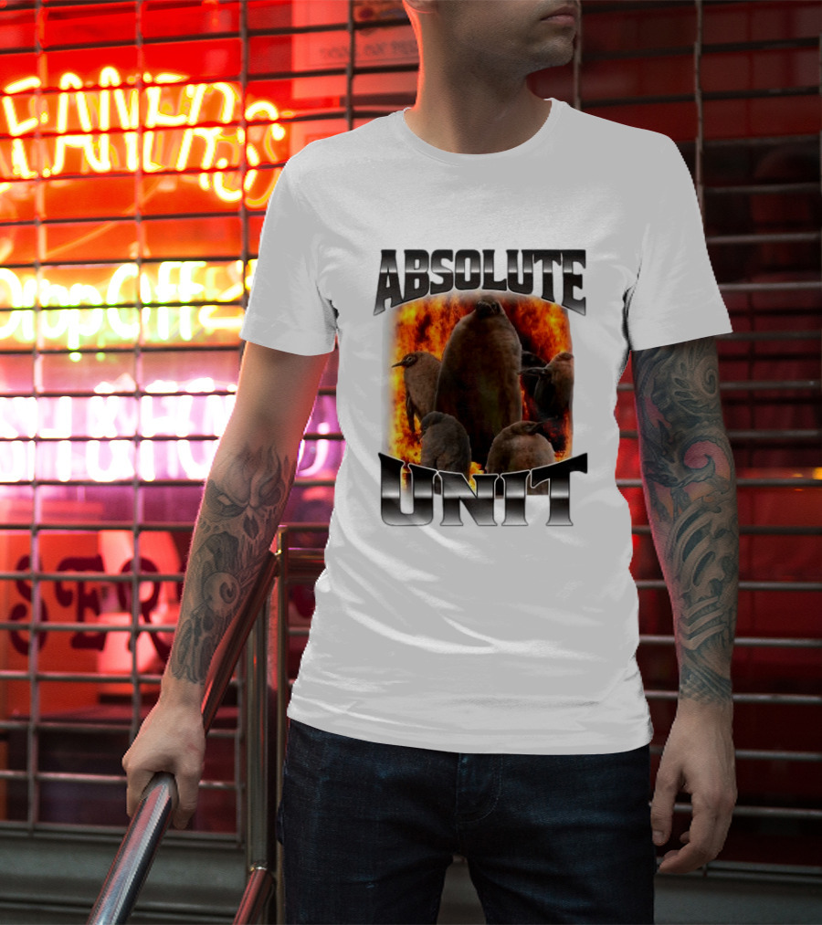 Absolute Unit Penguin Fire Bootleg Rap T-Shirt