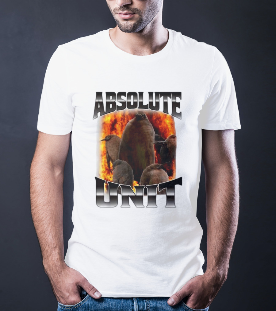 Absolute Unit Penguin Fire Bootleg Rap T-Shirt